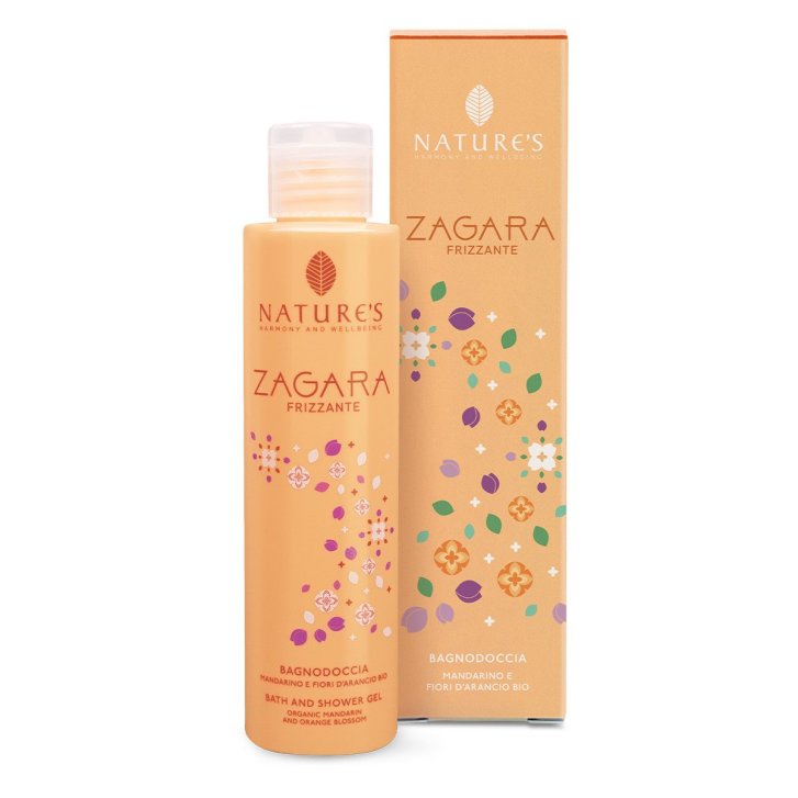 Zagara Frizzante Bagnodoccia con Estratti di Mandarino e Fiori d\'Arancio Bio 200 ml - NATURE\'S