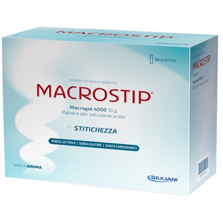 Macrostip Dispositivo Medico con Macrogol 4000 per Stitichezza 20 Bustine - Giuliani Macrostip Dispositivo Medico con Macrogol 4000 per Stitichezza 20 Bustine - Giuliani