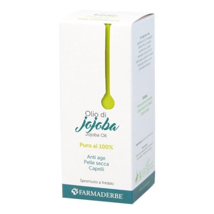 Olio di Jojoba Puro 100% per Pelle e Capelli Secchi 100 ml - Farmaderbe Srl