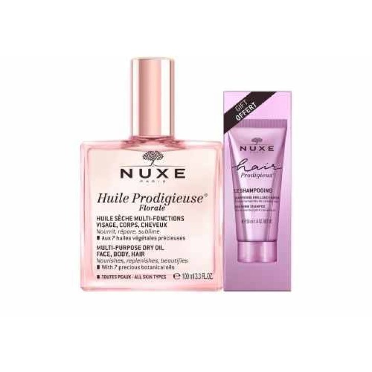 Nuxe Huile Prodigieuse Florale Olio Secco Multifunzione 100ml + Shampoo Hair Prodigieux 30ml - Nuxe