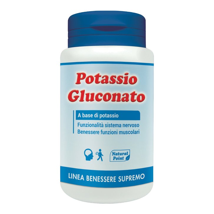 Potassio Gluconato Integratore Alimentare per Pressione Sanguigna e Funzione Muscolare 90 Compresse - Natural Point