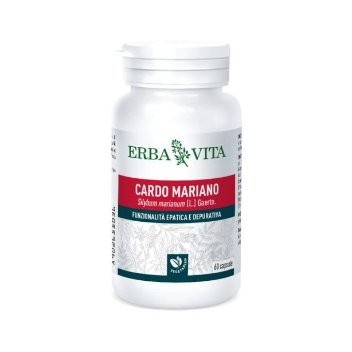Cardo Mariano Integratore per Funzioni Epatiche Digestive e Depurative 60 Capsule - Erba Vita
