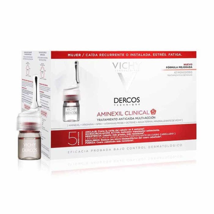 Vichy Dercos Aminexil Intensive 5 Trattamento Anticaduta Donna 42 Fiale da 6ml - Vichy