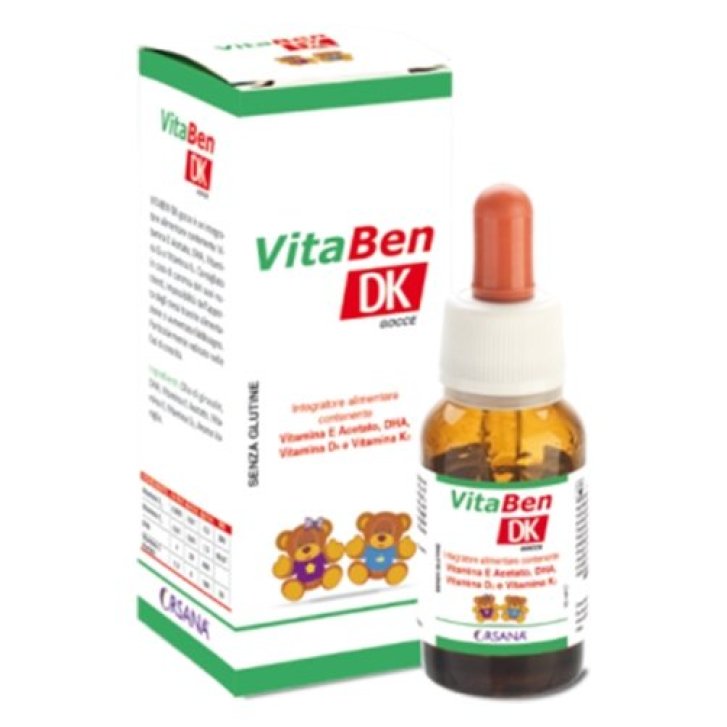 Vitaben DK Integratore Alimentare con Vitamina D3 K E DHA 15 ml - Orsana