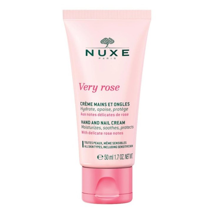 Nuxe Vrose Crema Mani e Unghie Idratante con Estratto di Rosa e Aloe Vera 50ml - Nuxe