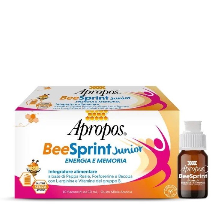Apropos Bee Sprint Junior Integratore Energia e Memoria 10 Flaconcini da 10ml - Apropos Apropos Bee Sprint Junior Integratore Energia e Memoria 10 Flaconcini da 10ml - Apropos