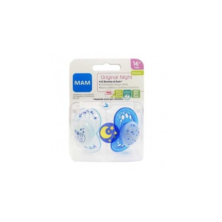 Mam Succhietto Original Night Doppio 6+ Azzurro - Bamed Baby Italia Srl Mam Succhietto Original Night Doppio 6+ Azzurro - Bamed Baby Italia Srl