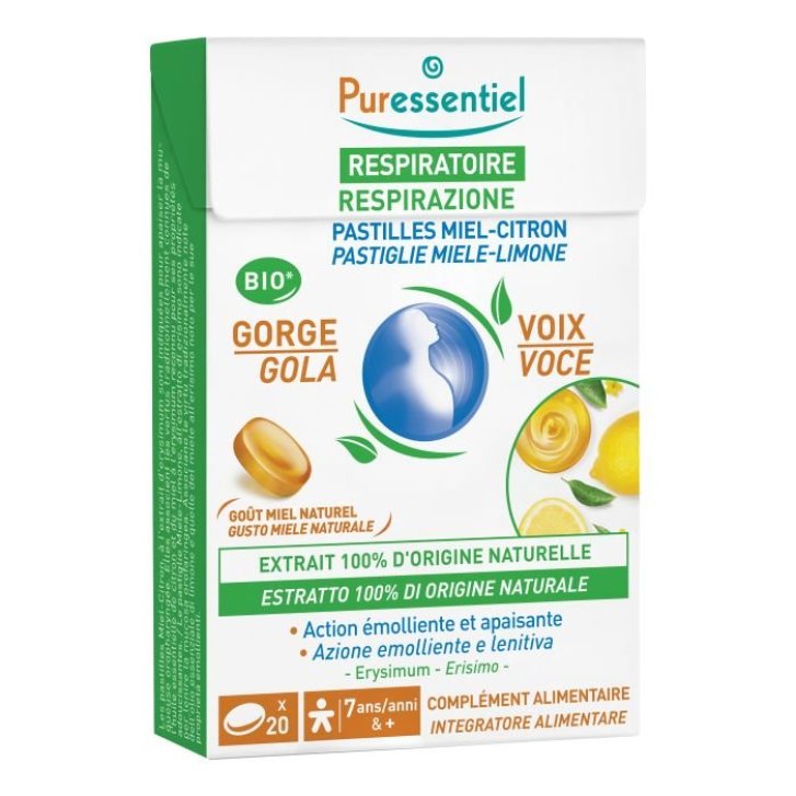 Puressentiel Pastiglie Gola Miele e Limone con Erisimo 44 g - PURESSENTIEL