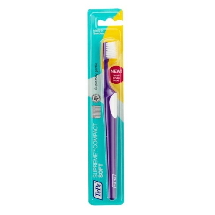 Tepe Supreme Compact Spazzolino Manico Ergonomico Testina Affusolata 1 Pezzo - TePe