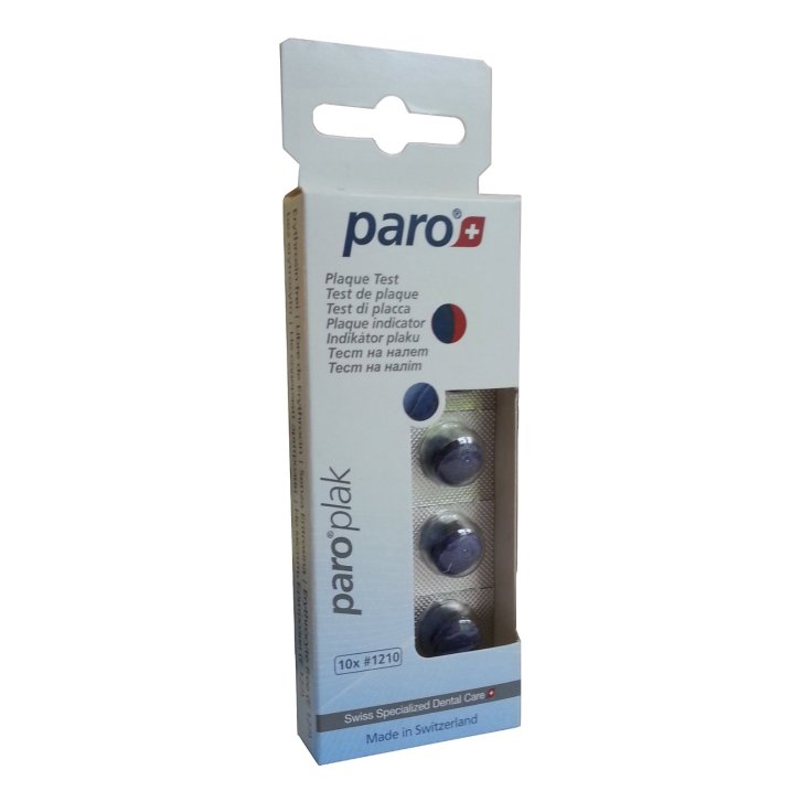 Paro 71210 Pastiglie Rivelatrici Placca Rosso Blu 10 Pezzi - PROFIMED Srl Paro 71210 Pastiglie Rivelatrici Placca Rosso Blu 10 Pezzi - PROFIMED Srl