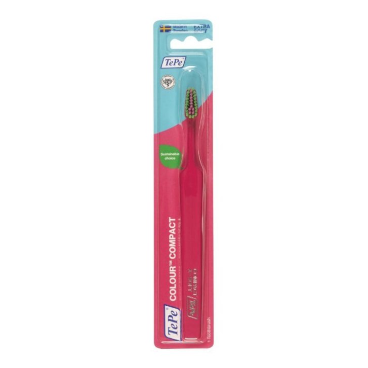 TePe Colour Spazzolino Compact Soft Rosa Scuro 1 Pezzo Cod. 332682-03 - TEPE PRODOTTI IG.ORALE Srl