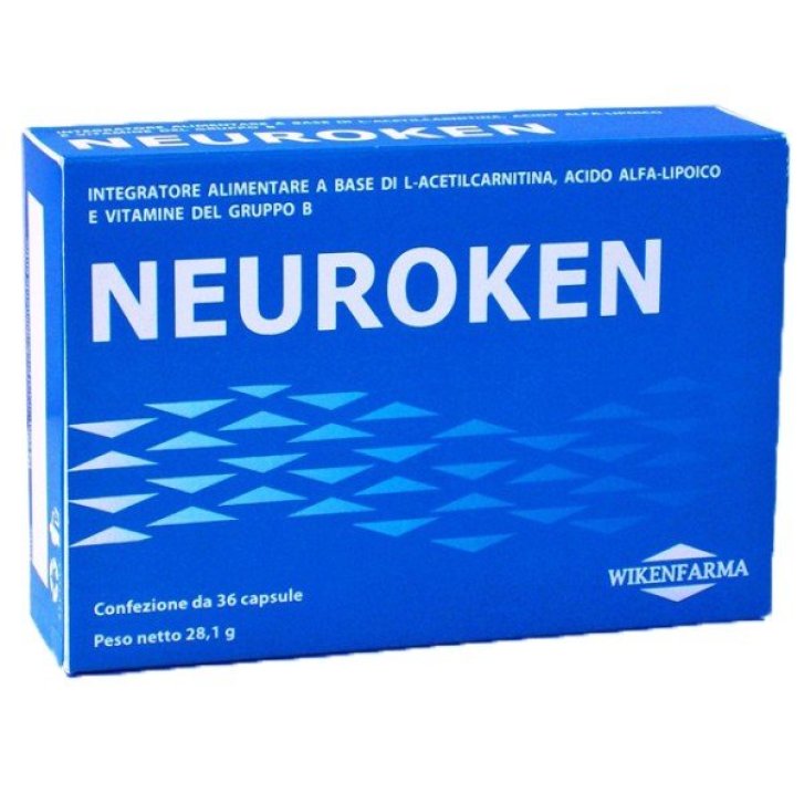 Neuroken Integratore per Neuropatie con L-Acetilcarnitina e Vitamine B 36 Capsule - Wikenfarma Neuroken Integratore per Neuropatie con L-Acetilcarnitina e Vitamine B 36 Capsule - Wikenfarma