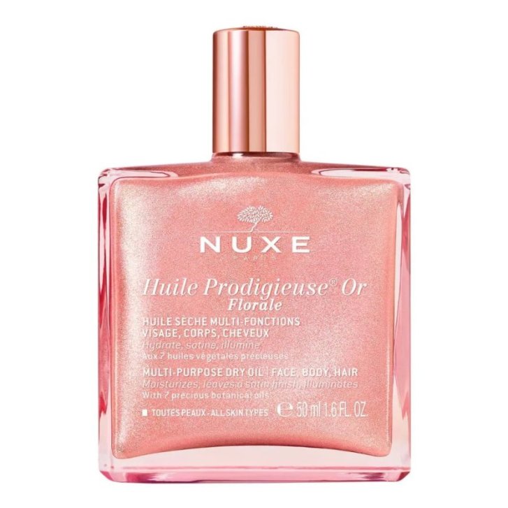 Nuxe Huile Prodigieuse Or Florale Olio Idratante con Riflessi Oro Rosa 50ml - Nuxe
