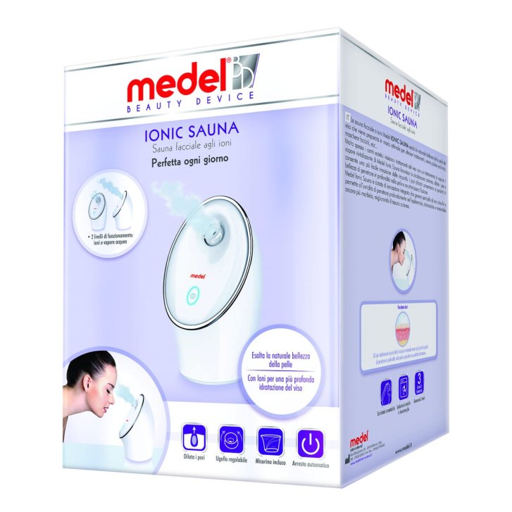 Medel Beauty Ionic Sauna Facciale con Vapore Ionico per Pulizia Profonda 8-15 Minuti - MEDEL