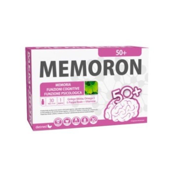 Memoron 50+ Integratore per Memoria e Funzioni Cognitive 30 Fiale da 15 ml - Dietmed Italia Srl