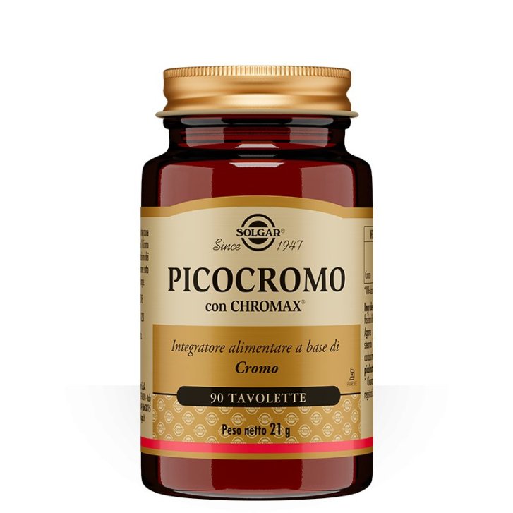 Picocromo Integratore Alimentare con Cromo Picolinato 90 Tavolette - Solgar Picocromo Integratore Alimentare con Cromo Picolinato 90 Tavolette - Solgar