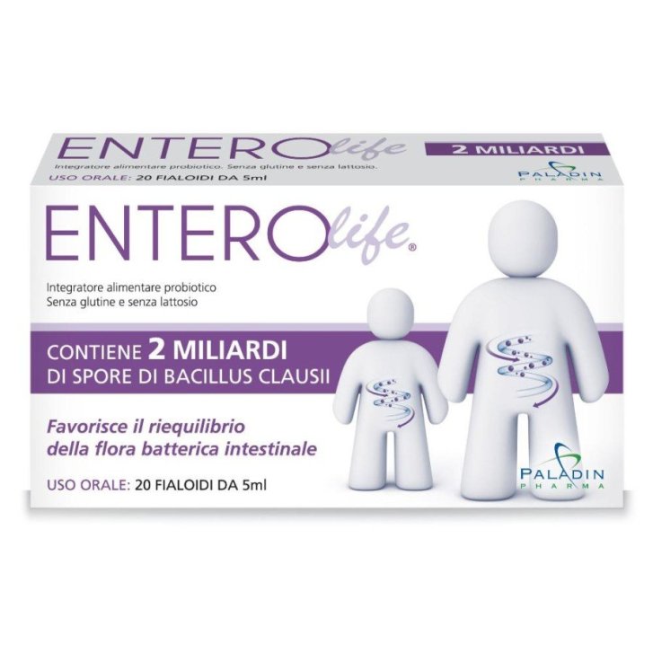 Enterolife 2 Miliardi Integratore Alimentare Probiotico 20 Fiale da 5ml - Paladin Pharma