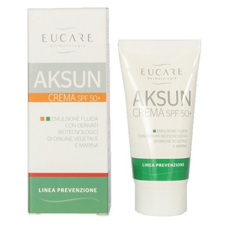 Eucare Aksun Crema Solare SPF 50+ Emulsione Fluida per Pelli Sensibili 50 ml - EUCARE