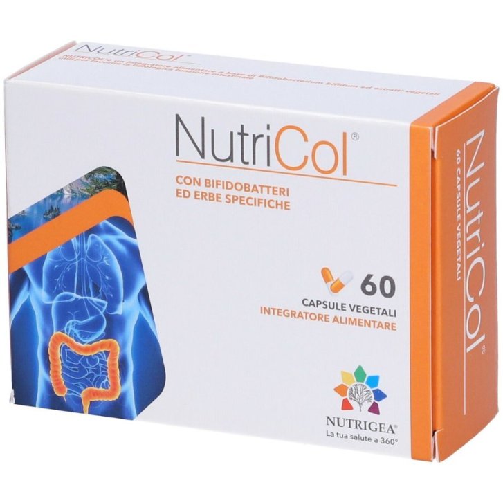 Nutricol Integratore per Funzione Intestinale con Bifidobacterium e Psillio 60 Capsule Vegetali - Nutrigea