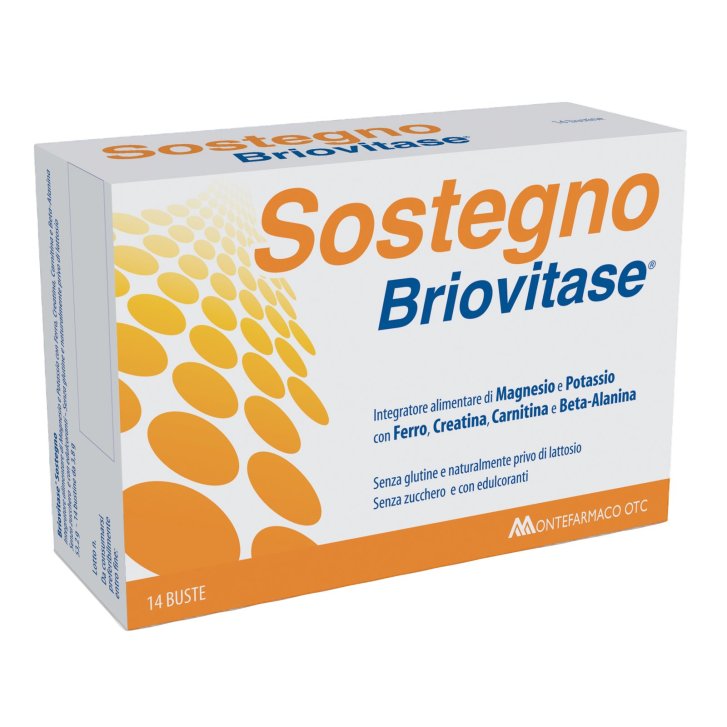 Briovitase Sostegno Integratore Alimentare con Magnesio Potassio e Ferro 14 Bustine - Montefarmaco