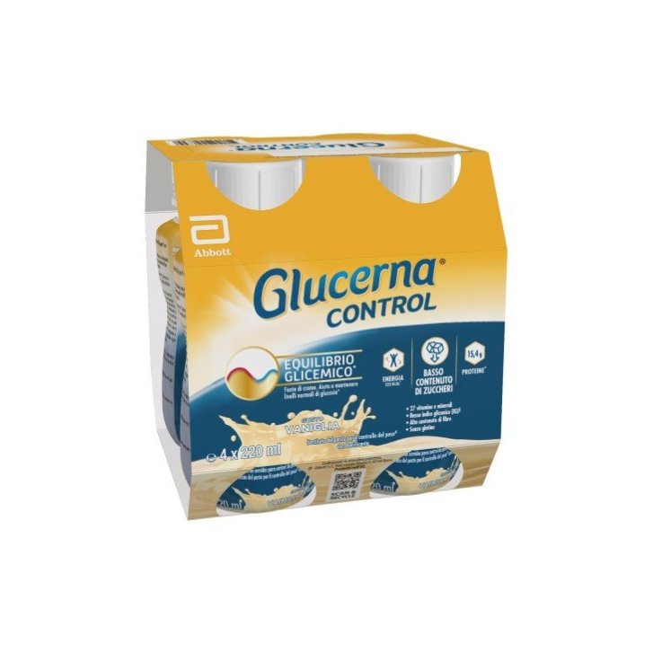 Glucerna Control Sostituto del Pasto per Controllo del Peso con Dolcificante 4x220ml - Glucerna