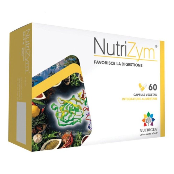 Nutrizym Integratore Alimentare con Enzimi Digestivi e Finocchio 60 Capsule - Nutrigea