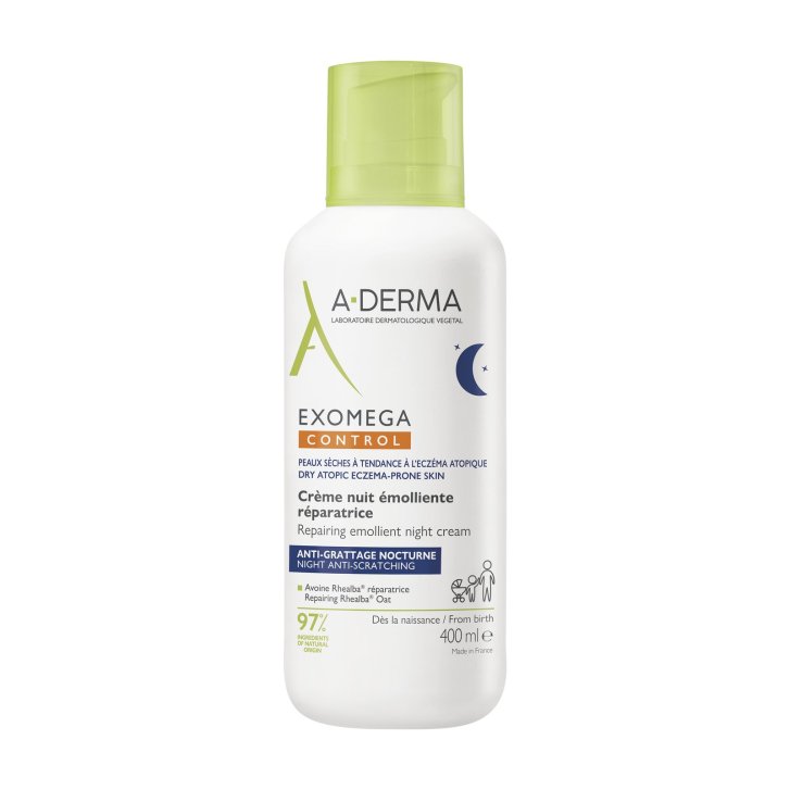 Exomega Control Crema Notte Emolliente Ristrutturante per Pelle Secca a Tendenza Atopica 400ml - A-Derma Exomega Control Crema Notte Emolliente Ristrutturante per Pelle Secca a Tendenza Atopica 400ml - A-Derma