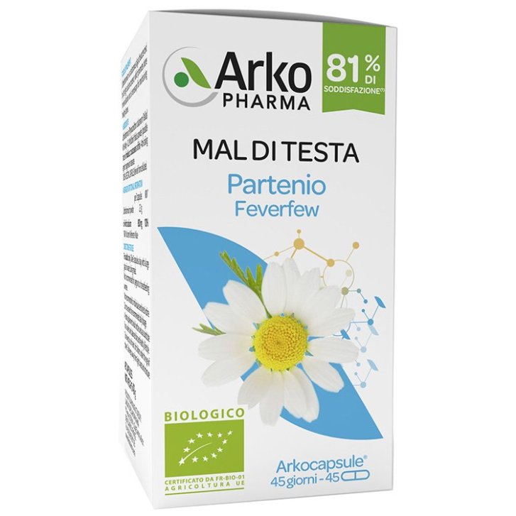 Arkocapsule Partenio Bio Integratore per Mal di Testa e Funzionalità Articolare 45 Capsule - ARKOFARM Srl