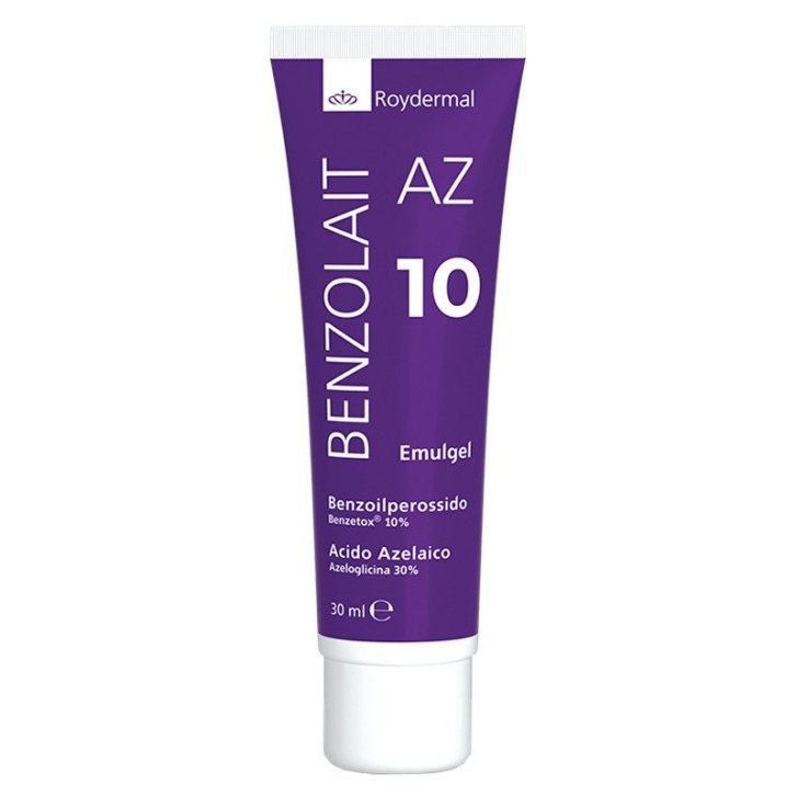 Benzolait AZ 10 Emulgel Dispositivo Medico per Pelle Grassa a Tendenza Acneica 30ml - Roydermal