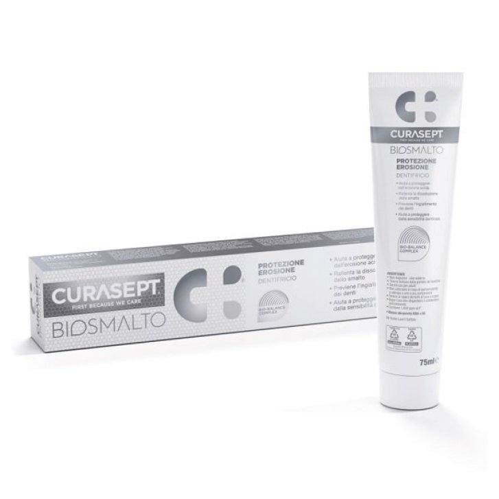 Curasept Biosmalto Protezione Erosione Dentifricio per Adulti con Fluoruro 75ml - Curasept