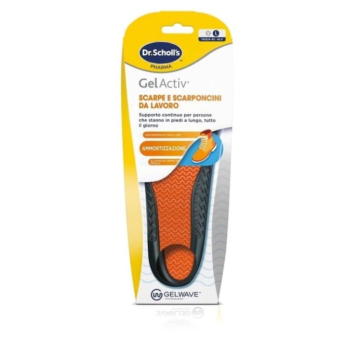 Solette Scholl GelActiv per Scarpe da Lavoro con Tecnologia GelWace Taglia L (40-46.5) 1 Paio - Scholl