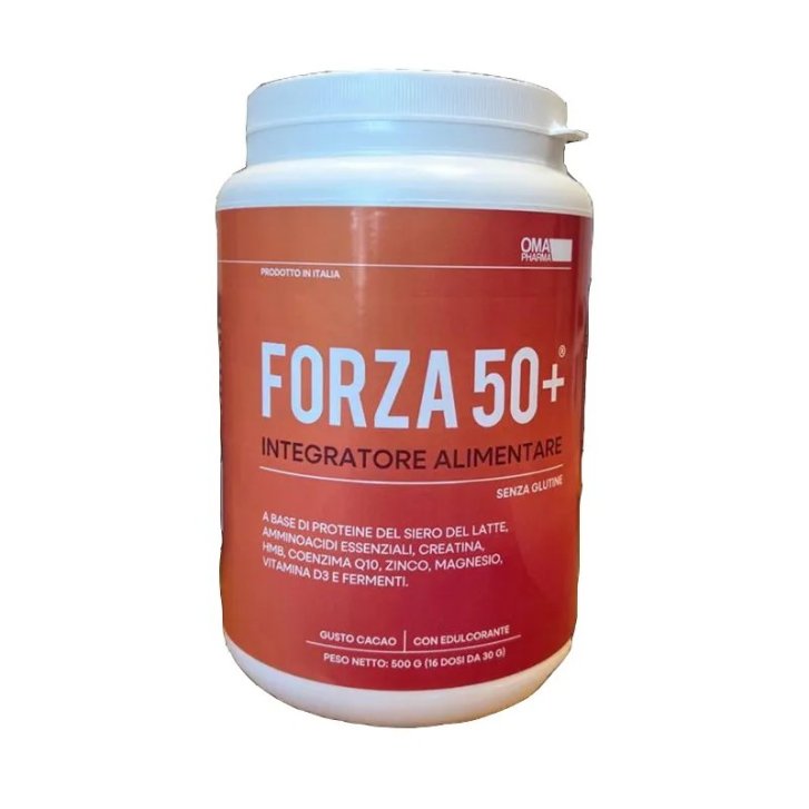Forza 50+ Integratore per Massa Muscolare e Energia 500 g - OMAPHARMA