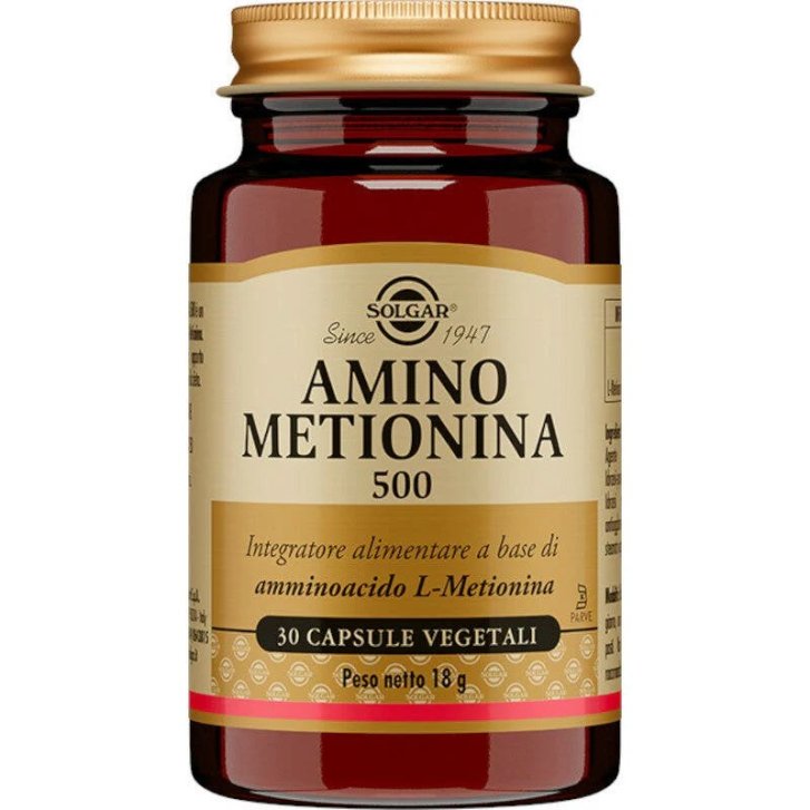 Amino Metionina 500 Integratore Alimentare con L-Metionina 30 Capsule Vegetali - Solgar