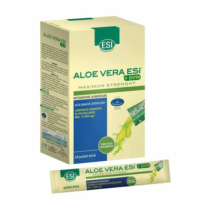 Esi Aloe Vera Succo Concentrato +Forte Favorisce le Funzioni Depurative 24 Pocket Drink da 20 ml - ESI Esi Aloe Vera Succo Concentrato +Forte Favorisce le Funzioni Depurative 24 Pocket Drink da 20 ml - ESI