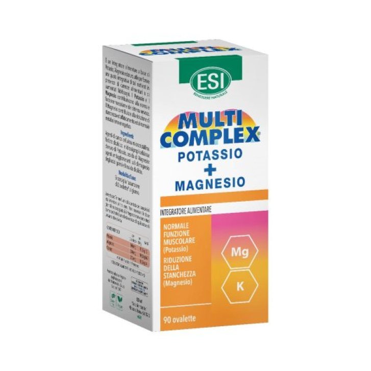 Multicomplex Potassio + Magnesio Integratore per Equilibrio Idrosalino 90 Ovalette - ESI Multicomplex Potassio + Magnesio Integratore per Equilibrio Idrosalino 90 Ovalette - ESI