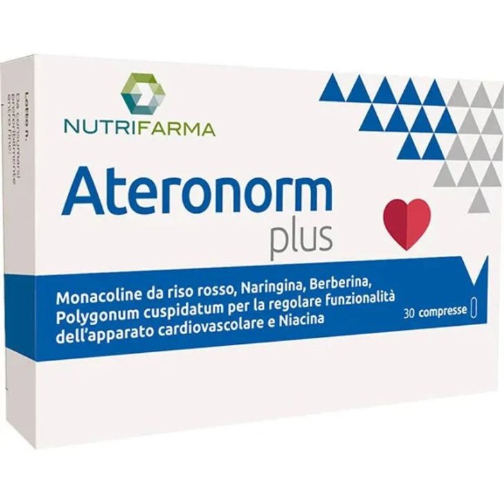 Ateronorm Plus Integratore per Funzionalità Cardiovascolare con Berberina e Riso Rosso 30 Compresse - Nutrifarma