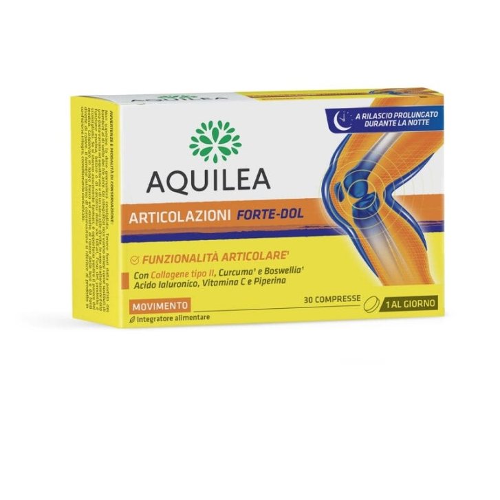 Aquilea Articolazioni Forte-Dol Integratore con Curcuma Boswellia e Collagene Tipo II 30 Compresse - AQUILEA