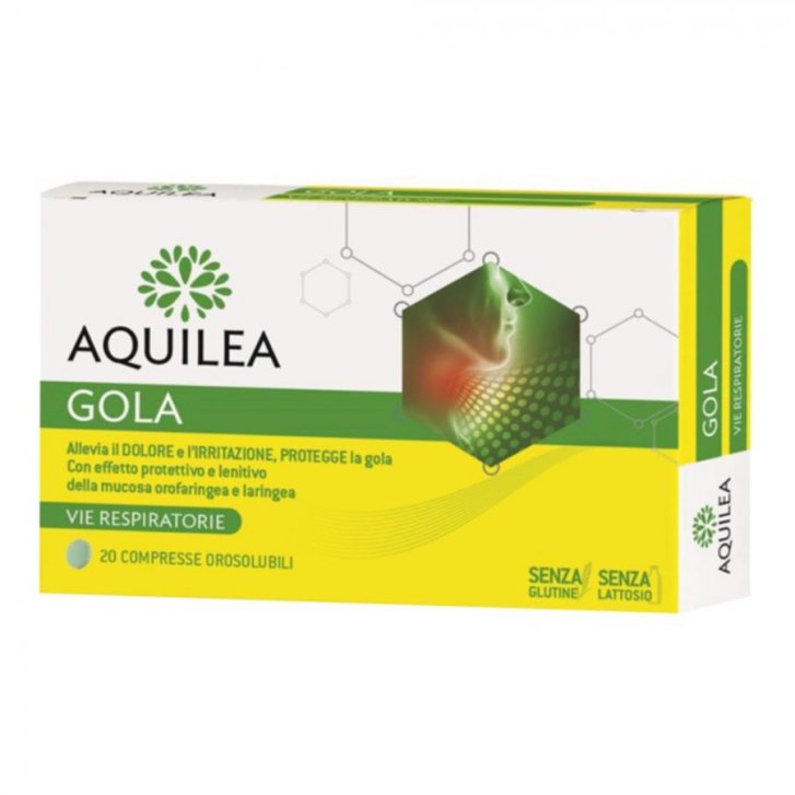 Aquilea Gola Dispositivo Medico con Acido Ialuronico e Propoli 20 Compresse Orosolubili - Aquilea Aquilea Gola Dispositivo Medico con Acido Ialuronico e Propoli 20 Compresse Orosolubili - Aquilea