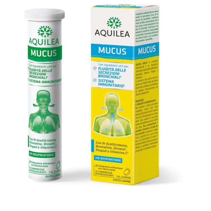 Aquilea Tuss Integratore Alimentare per la Tosse con N-Acetilcisteina e Vitamina C 15 Compresse Effervescenti - Aquilea