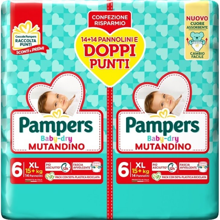 Pampers Baby Dry Pannolino Mutandina XL 28 Pezzi Confezione Duo Downcount - Pampers Pampers Baby Dry Pannolino Mutandina XL 28 Pezzi Confezione Duo Downcount - Pampers