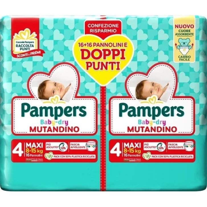Pampers Baby Dry Pannolino Mutandina Maxi Duo Downcount 32 Pezzi - Pampers Pampers Baby Dry Pannolino Mutandina Maxi Duo Downcount 32 Pezzi - Pampers