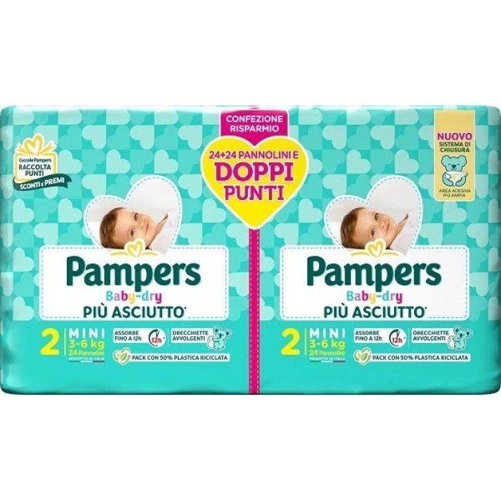 Pampers Baby Dry Pannolino Duo Downcount Mini 48 Pezzi - Pampers Pampers Baby Dry Pannolino Duo Downcount Mini 48 Pezzi - Pampers