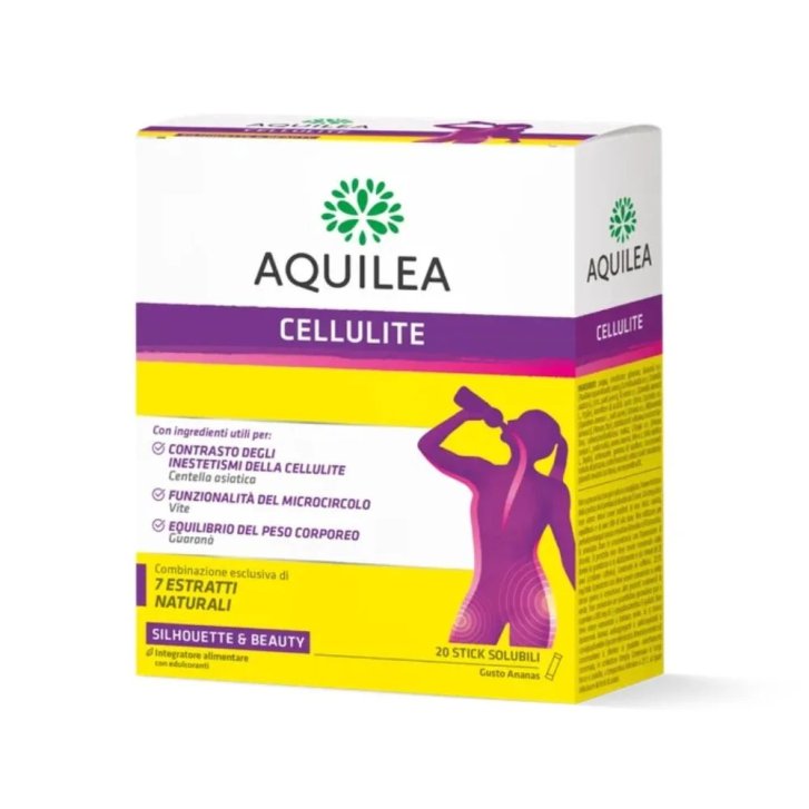 Aquilea Cellulite Integratore Alimentare con 7 Estratti Naturali 20 Stick - Aquilea