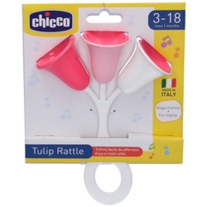 Chicco Tulipano Sonoro Rosa Gioco per Bambini da 3 Mesi con Campanelle - Chicco