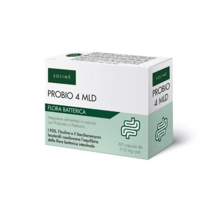 Probio 4 Miliardi Integratore con Probiotici e Prebiotici 60 Capsule - Solime\' Srl