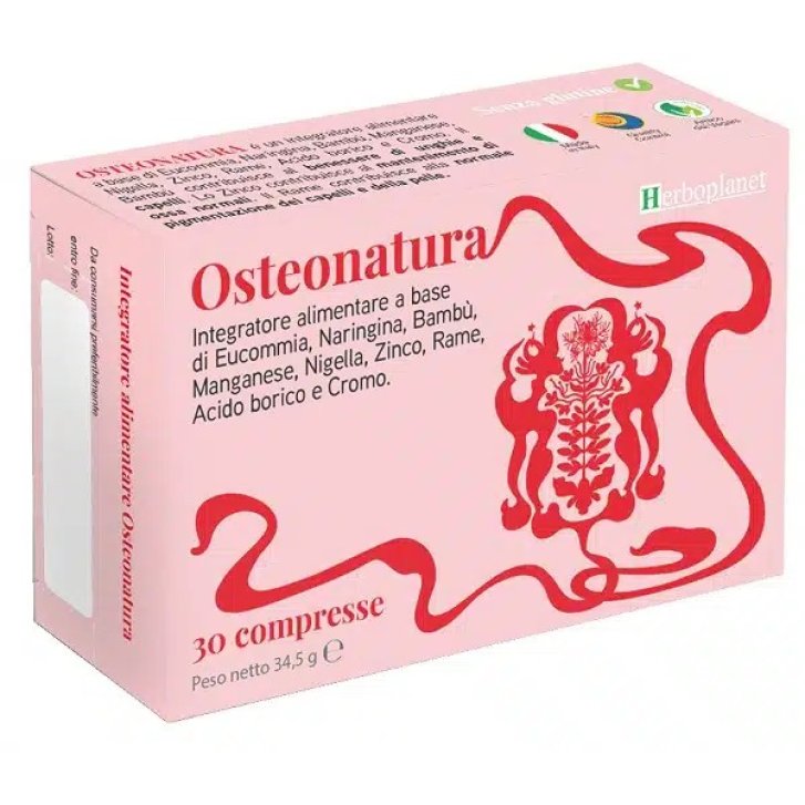 Osteonatura Integratore con Eucommia Bambù e Zinco 30 Compresse - Herboplanet