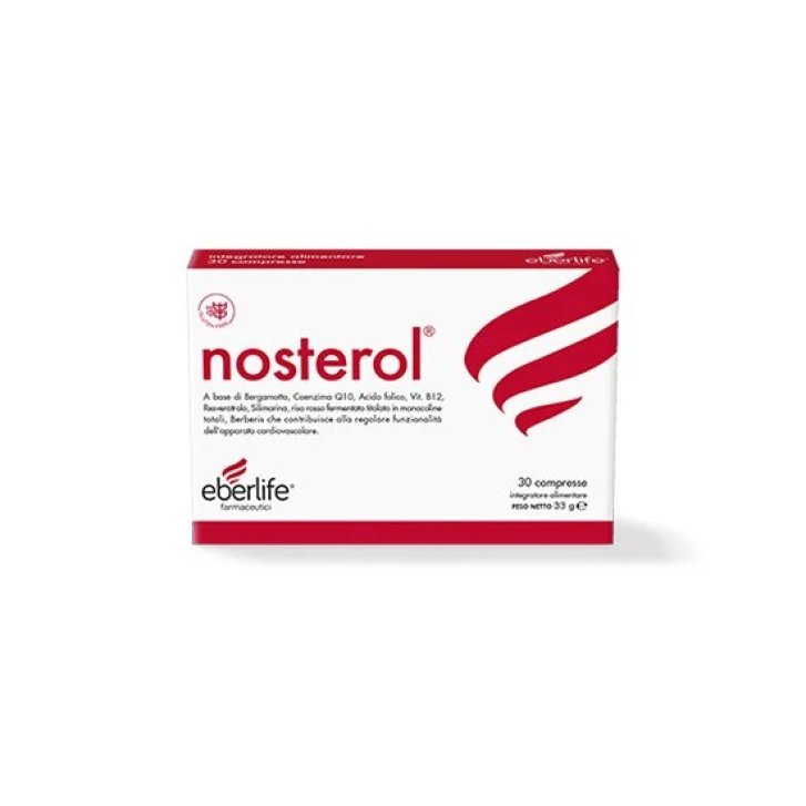 Nosterol Integratore Apparato Cardiovascolare con Riso Rosso Fermentato 30 Compresse - Eberlife Farmaceutici
