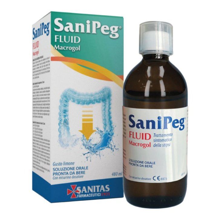 Sanipeg Fluid Macrogol Trattamento per la Stipsi 480ml - Sanitas Farmaceutici