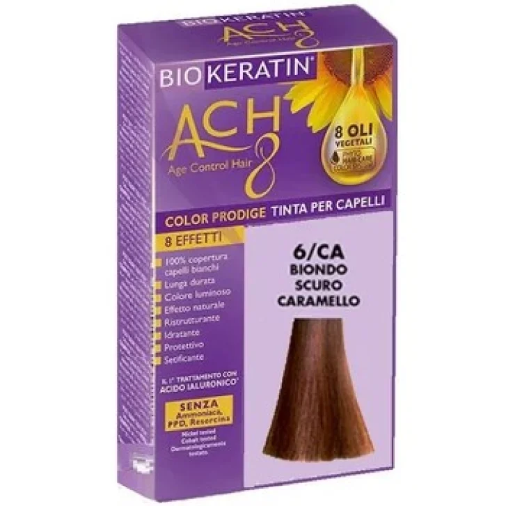 Biokeratin Ach8 Tinta per Capelli con Acido Ialuronico e 8 Estratti Vegetali 50ml + 75ml + 15ml - Biokeratin