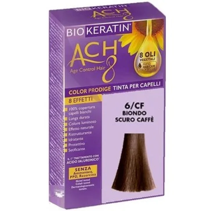 Biokeratin ACH8 Tinta per Capelli Permanente con Acido Ialuronico e 8 Oli Vegetali 50+75+15ml - GDP Srl
